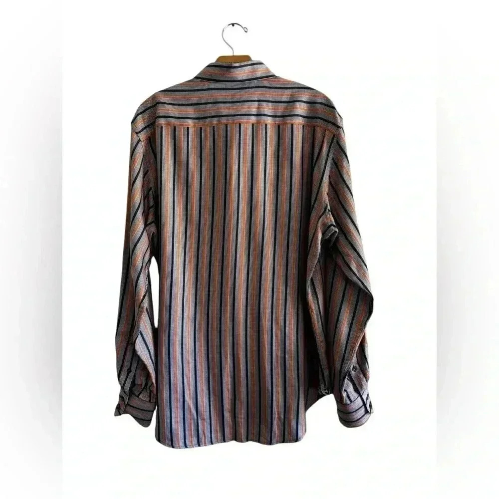 Robert Graham Button Down Dress Shirt Men's Long Sleeve Stripe Size M - Picture 2 of 16